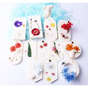 Silicone Wax Molds, KOOTIPS Resin Jewelry Molds Making with Hanging Hole for DIY Jewelry Craft Making