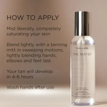TAN-LUXE The Water - Light/Medium - The Water Hydrating Self Tanner Mist - Vitamin Infused, Hydrating Tanning Water Mist - Cruelty & Toxin Free Spray Tanner