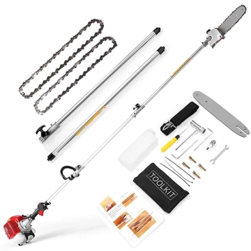 COOCHEER 58CC Gas Pole Saw - Powerful & Extensible Up to 16FT for Tree Trimming