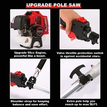 Buy COOCHEER 58CC Gas Pole Saw for Efficient Yard Work