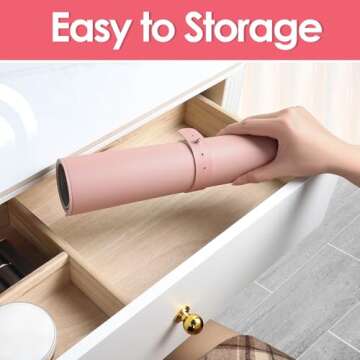 TOHONFOO Makeup Mat for Vanity to Protect Vanity Desk Top, Dual-Sided Vanity Mat, Easy to Clean Vanity Desk Mat - Vanity Makeup Pads Waterproof and Oilproof, 31.5 x 15.7 in (Pink and Silver)