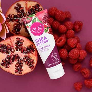 eos Shea Better Hand Cream - Pomegranate Raspberry, Natural Butter Lotion and Skin Care, 24 Hour Hyd...