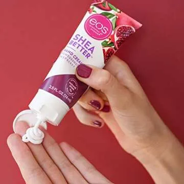 eos Shea Better Hand Cream - Pomegranate Raspberry, Natural Butter Lotion and Skin Care, 24 Hour Hydration with Shea Butter & Oil, 2.5 oz