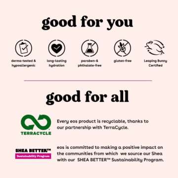 eos Shea Better Hand Cream - Pomegranate Raspberry, Natural Butter Lotion and Skin Care, 24 Hour Hydration with Shea Butter & Oil, 2.5 oz