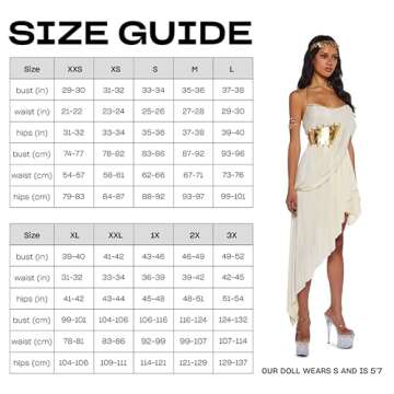 Dolls Kill Greek Goddess Gladiator Costume Set - Aphrodite and Athena Costume by Trickz N' Treatz - X-Large