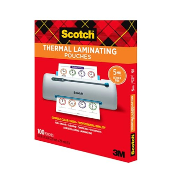 Scotch Laminating Pouches - 100 Count Premium Quality