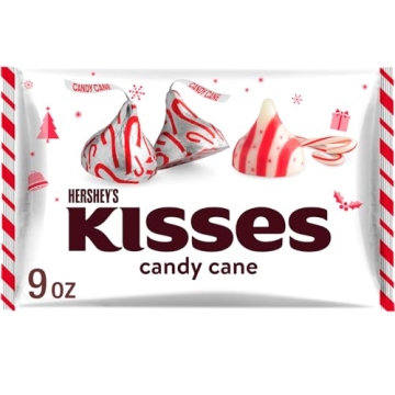 Candy Cane Flavored HERSHEY'S KISSES Christmas 9 oz