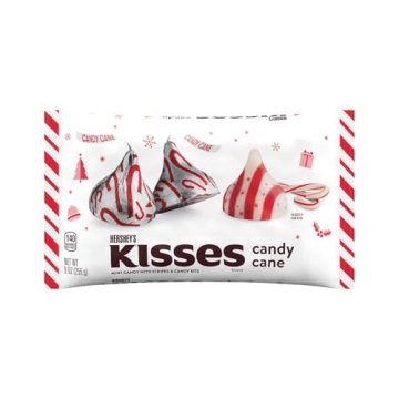 Candy Cane Flavored HERSHEY'S KISSES Christmas 9 oz