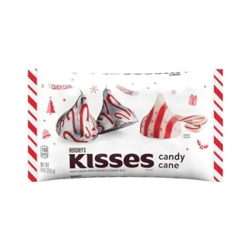 Candy Cane Flavored HERSHEY'S KISSES Christmas 9 oz