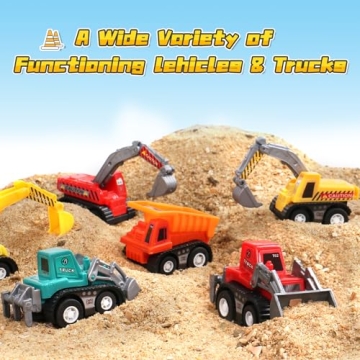 Fajiabao Mini Construction Toy Cars 9-Pack for Toddlers