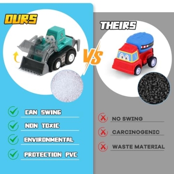 Fajiabao Mini Construction Toy Cars 9-Pack for Toddlers