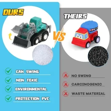 Fajiabao Mini Construction Toy Cars 9-Pack for Toddlers