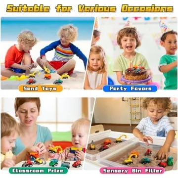 Fajiabao Mini Construction Toy Cars 9-Pack for Toddlers