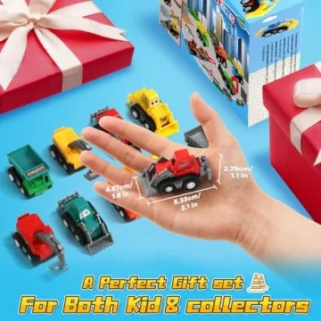 Fajiabao Mini Construction Toy Cars 9-Pack for Toddlers