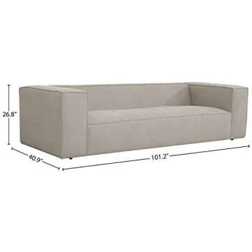 Rivet Thomas Modern Upholstered Sofa Couch - 101.2" Grey