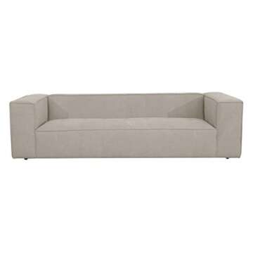 Amazon Brand – Rivet Thomas Modern Upholstered Sofa Couch, 101.2"W, Grey