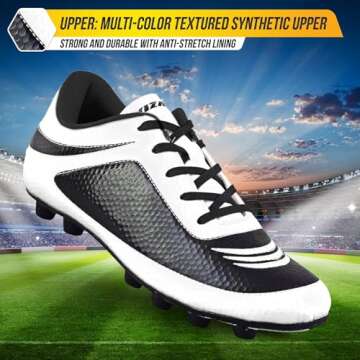 Vizari Infinity FG Soccer Cleats | Firm Ground Soccer Cleats for Outdoor Surfaces and Fields | Light...