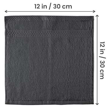 Utopia Towels [12 Pack Premium Wash Cloths Set (12 x 12 Inches) 100% Cotton Ring Spun, Highly Absorb...