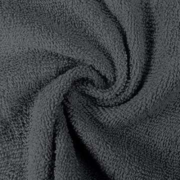 Utopia Towels [12 Pack Premium Wash Cloths Set (12 x 12 Inches) 100% Cotton Ring Spun, Highly Absorbent and Soft Feel Essential Washcloths for Bathroom, Spa, Gym, and Face Towel (Grey)