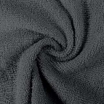 Utopia Towels [12 Pack Premium Wash Cloths Set (12 x 12 Inches) 100% Cotton Ring Spun, Highly Absorbent and Soft Feel Essential Washcloths for Bathroom, Spa, Gym, and Face Towel (Grey)