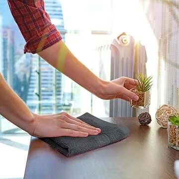 Utopia Towels [12 Pack Premium Wash Cloths Set (12 x 12 Inches) 100% Cotton Ring Spun, Highly Absorbent and Soft Feel Essential Washcloths for Bathroom, Spa, Gym, and Face Towel (Grey)