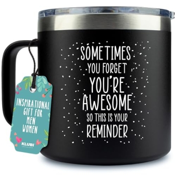 KLUBI Inspirational Gifts for Men - Sometimes You Forget You’re Awesome Mug 14oz Mugs for Men Chri...