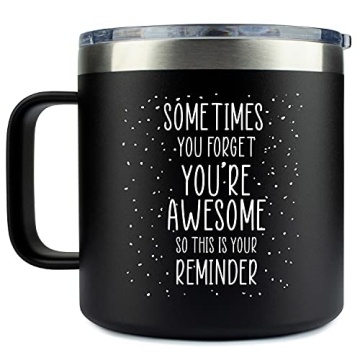KLUBI Inspirational Gifts for Men - Sometimes You Forget You’re Awesome Mug 14oz Mugs for Men Christmas Gifts For Men Coffee Lovers Birthday Gift Ideas Travel Cup Dad Gifts for Birthday Awesome Mug