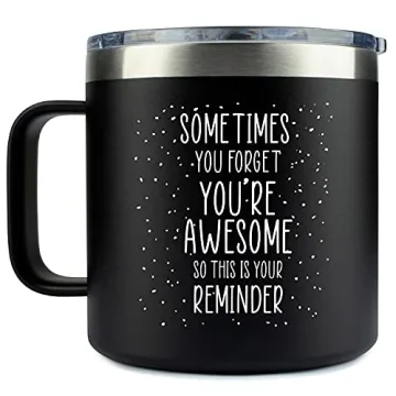 KLUBI Inspirational Gifts for Men - Sometimes You Forget You’re Awesome Mug 14oz Mugs for Men Christmas Gifts For Men Coffee Lovers Birthday Gift Ideas Travel Cup Dad Gifts for Birthday Awesome Mug
