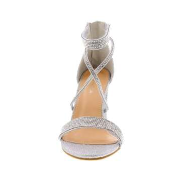 TOP Moda Rosa-66 Ankle Strap Dressy High Heel Sandal, Non-slip Sole, For Wedding, Party, Prom, Eveni...