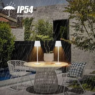 Aipsun Cordless Table Lamp - 3 Color Temperatures, Rechargeable