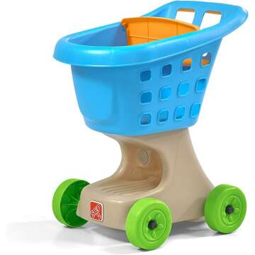 Step2 Little Helper's Shopping Cart - Blue Toy for Kids