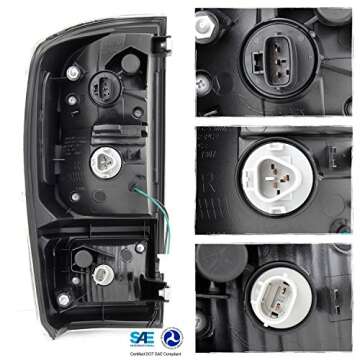 AKKON Full LED Tail Lights for 2016-2022 Toyota Tacoma - Black Housing Smoked Lens Set