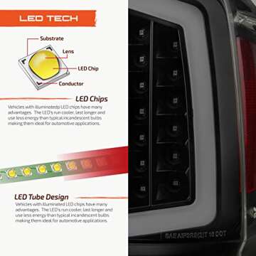 AKKON LED Tail Lights for Toyota Tacoma 2016-2022