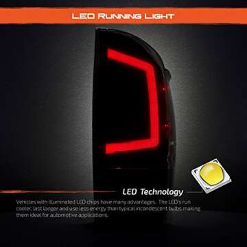 AKKON LED Tail Lights for Toyota Tacoma 2016-2022