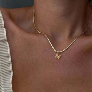 Stylish Gold Initial Necklace for Women - Trendy Gift