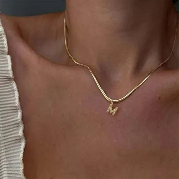 Stylish Gold Initial Necklace for Women - Trendy Gift