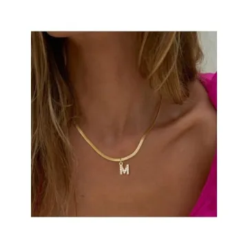 Stylish Gold Initial Necklace for Women - Trendy Gift
