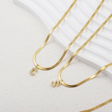 Stylish Gold Initial Necklace for Women - Trendy Gift