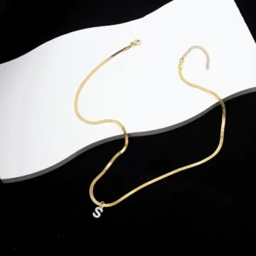 Stylish Gold Initial Necklace for Women - Trendy Gift