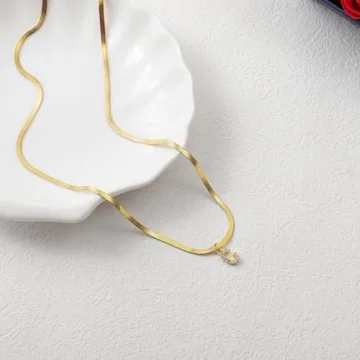 Stylish Gold Initial Necklace for Women - Trendy Gift