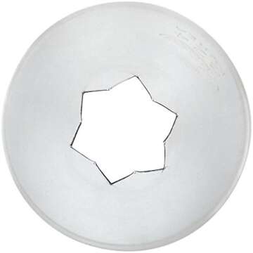 Ateco # 824 - Open Star Pastry Tip .38'' Opening Diameter- Stainless Steel