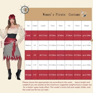 Stylish Women's Pirate Costume with Turban for Themed Events