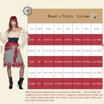 Stylish Women's Pirate Costume with Turban for Themed Events
