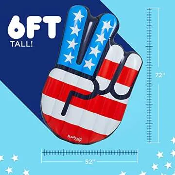 Floatastic USA Pool Floats - Giant Pool Floats Adult Size for Fun Style, Comfort - American Flag Pool Float, 4th of July Pool Float, Pool Floaties for Adults & Kids, Pool Floats Kids, Pool Accessories