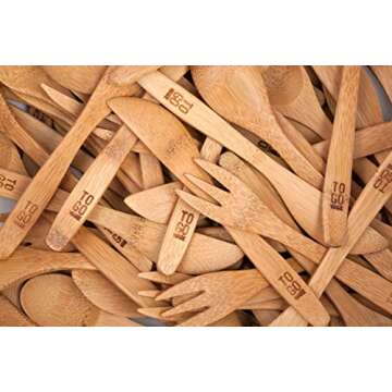 Bamboo Travel Utensils - To-Go Ware Utensil Set with Carrying Case (Avocado)