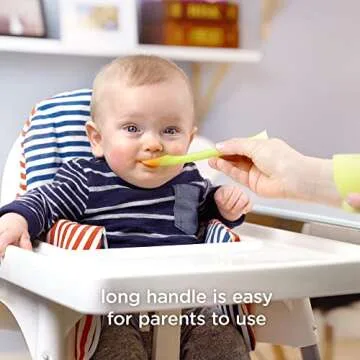 Olababy Baby and Children's Spoon (Training, Set of 2) - Flexible Learning Spoon for Complementary Foods Introduction | Soft, Flexible Silicone BPA-Free