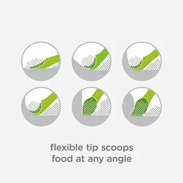 Olababy Baby and Children's Spoon (Training, Set of 2) - Flexible Learning Spoon for Complementary Foods Introduction | Soft, Flexible Silicone BPA-Free