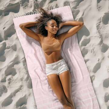 Cacala Lightweight Turkish Beach Towel 100% Cotton