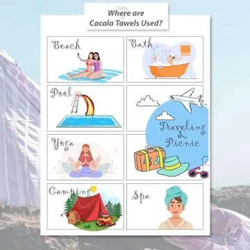 Cacala Lightweight Turkish Beach Towel 100% Cotton