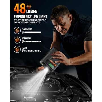 3000A Jump Starter with Air Compressor for Cars